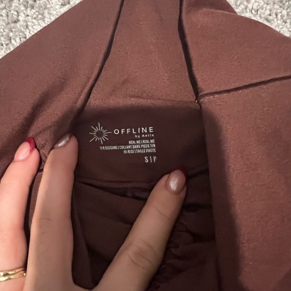 Aerie Chocolate High-Waisted scrunched Leggings - Picture 9 of 12